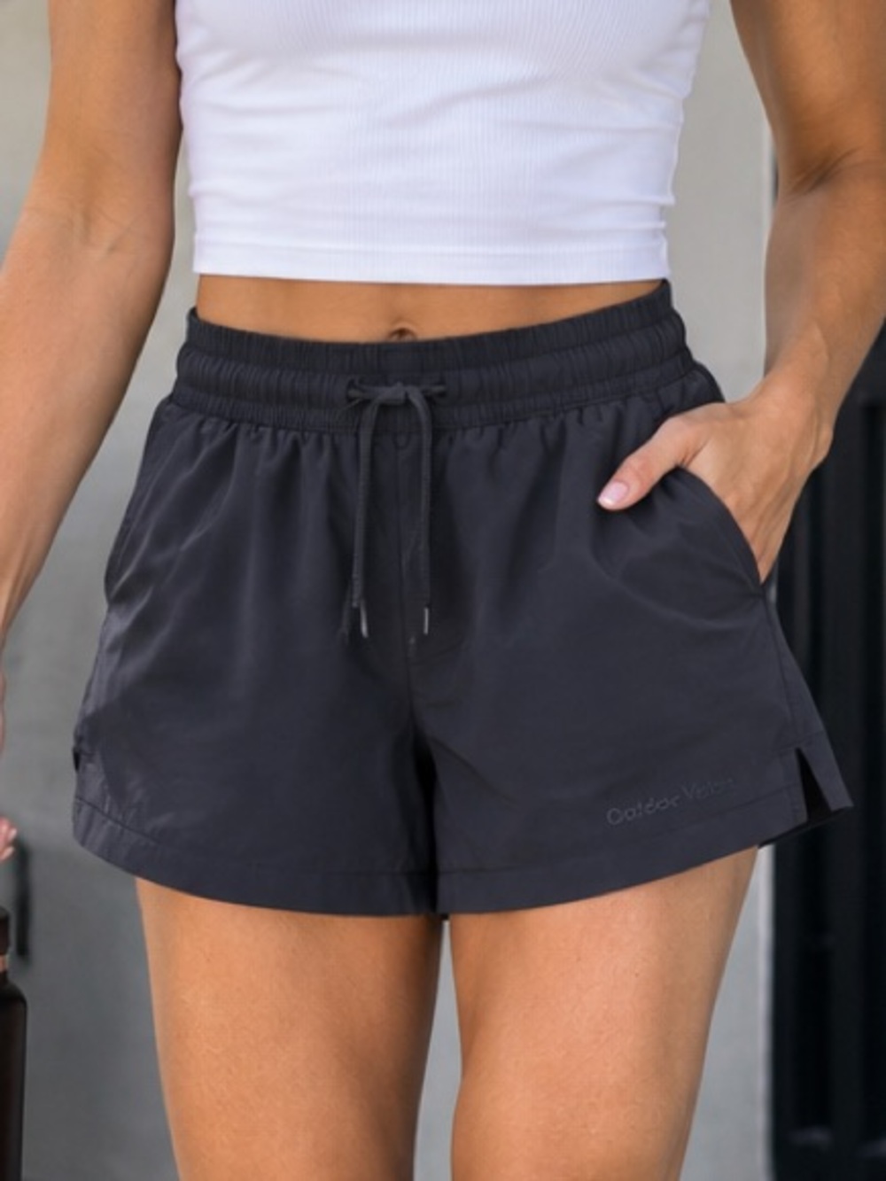 Outdoor Voices Women’s Black Athletic Running Shorts Size M